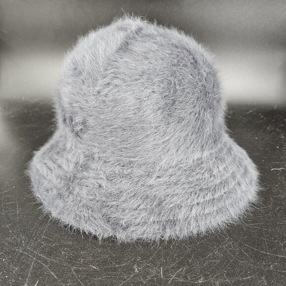 Kangol Hat Cap Furgora Casual Fitted Mens Small Gray Fuzzy Angora Bucket Cloche - Picture 5 of 12